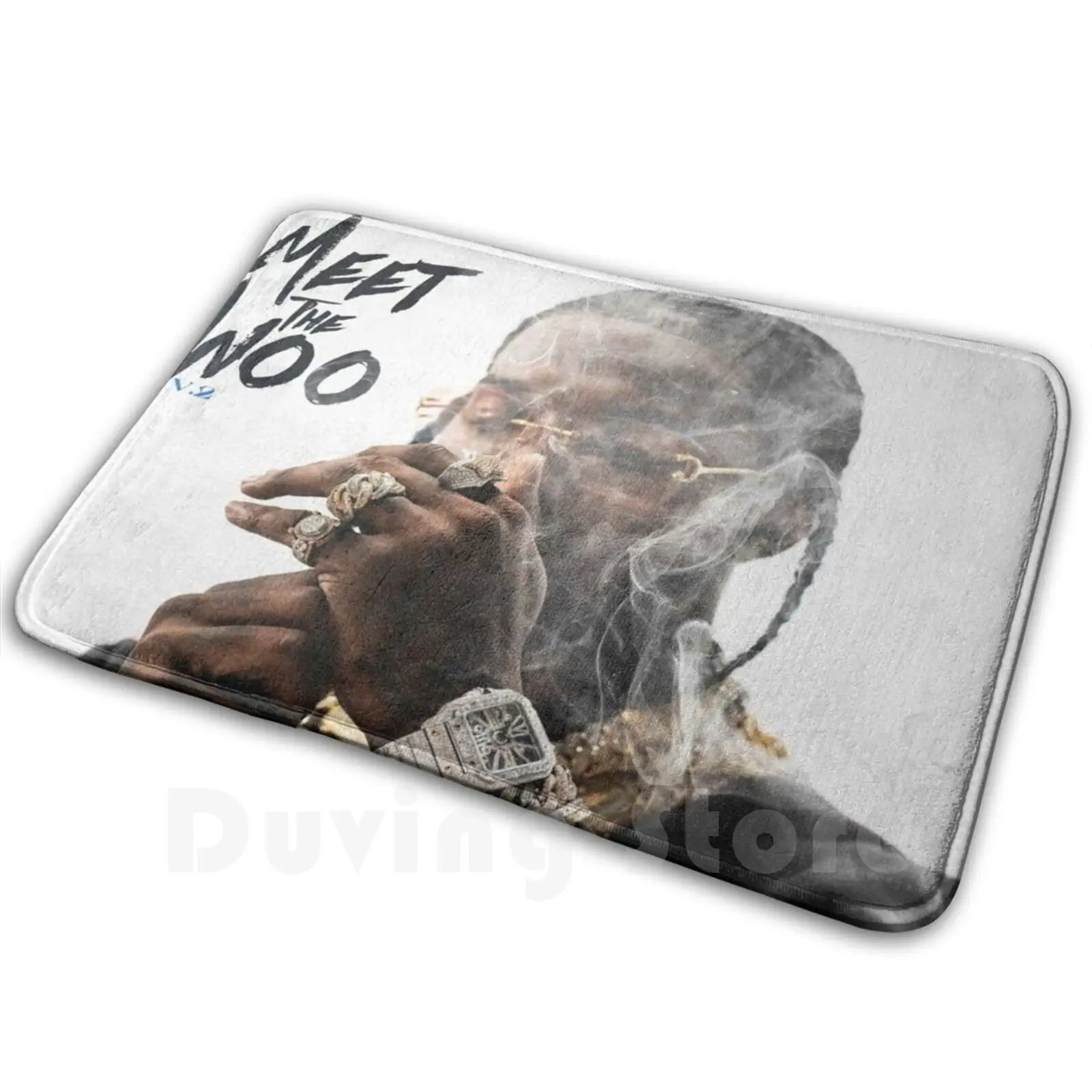 Дымовой коврик Pop Противоскользящий коврики для спальни Smoke Brooklyn New York Ny Drill 50 Cent Rap