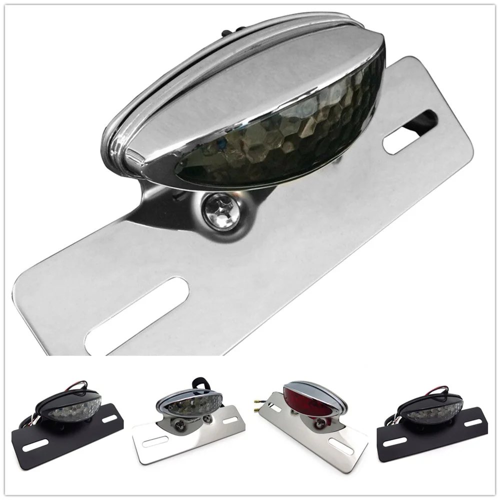 Motorcycle SMOKE Brake Tail Light Turn Signal License Plate Holder Cafe Racer AT Aftermarket Free Shipping Motorcycle Parts