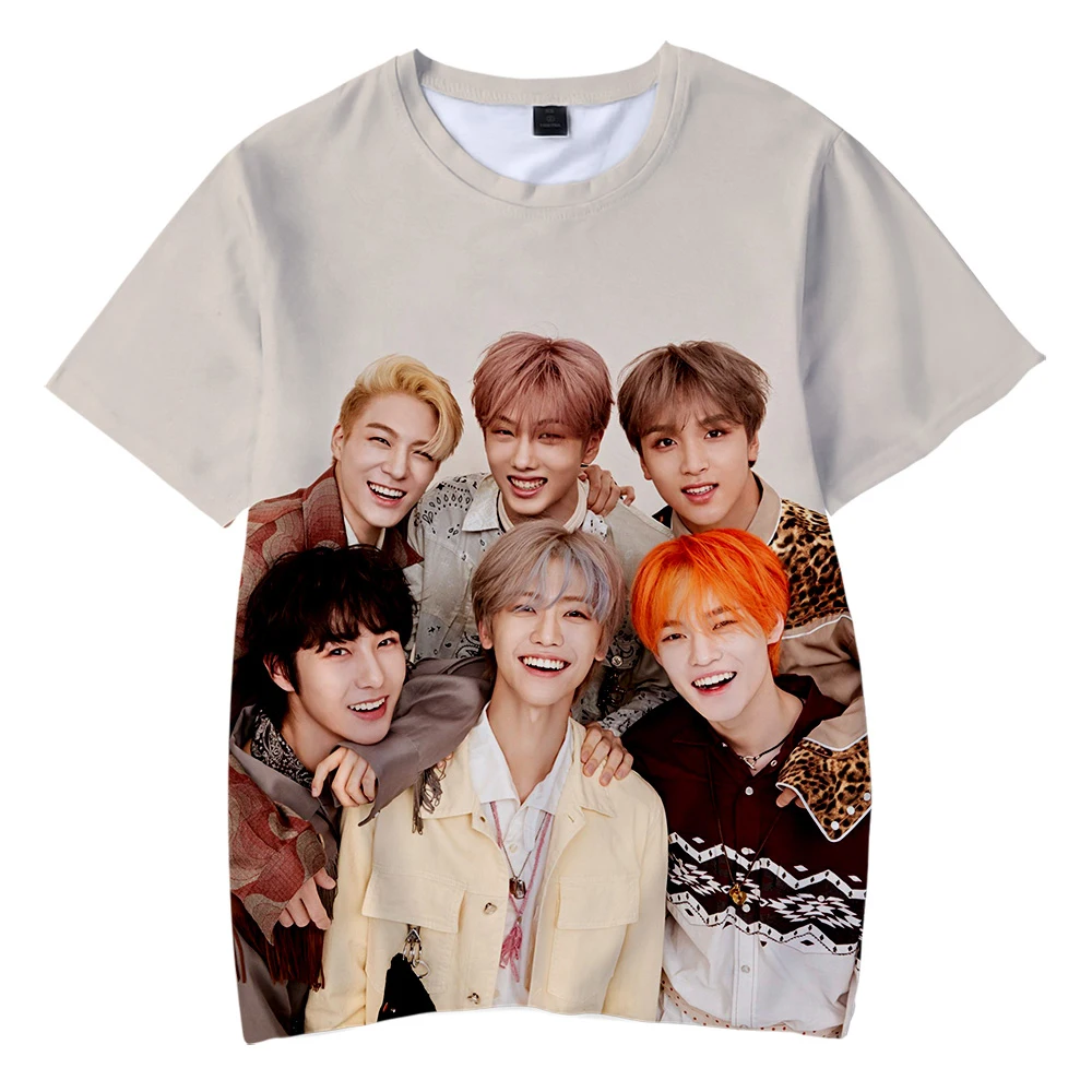 KPOP NCT DREAM/Новинка 2019 года детская одежда с 3D-принтом WE BOOM футболка короткими