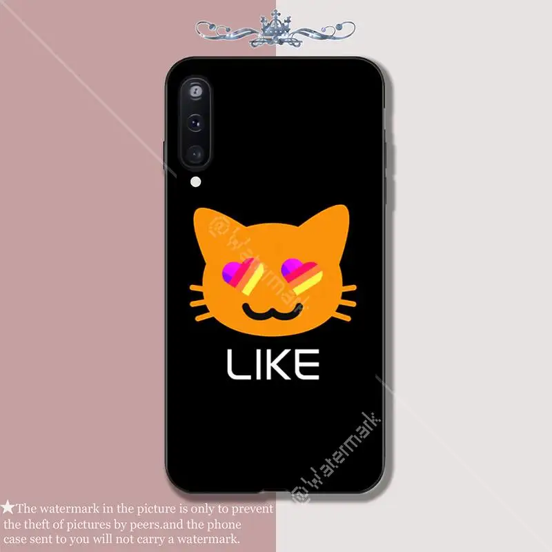 Мягкий силиконовый чехол с забавным котом и сердцем для Samsung Galaxy A 01 11 20 30 31 40 50 51 70 71