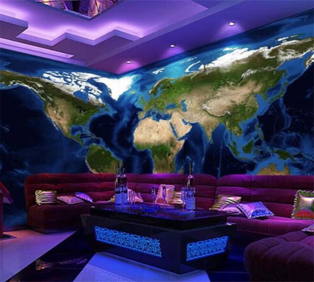 

beibehang Custom Wallpaper Fashion Silk Cloth HD Real World Topographic Map Sofa Decoration Wall Painting Large Mural Wallpaper