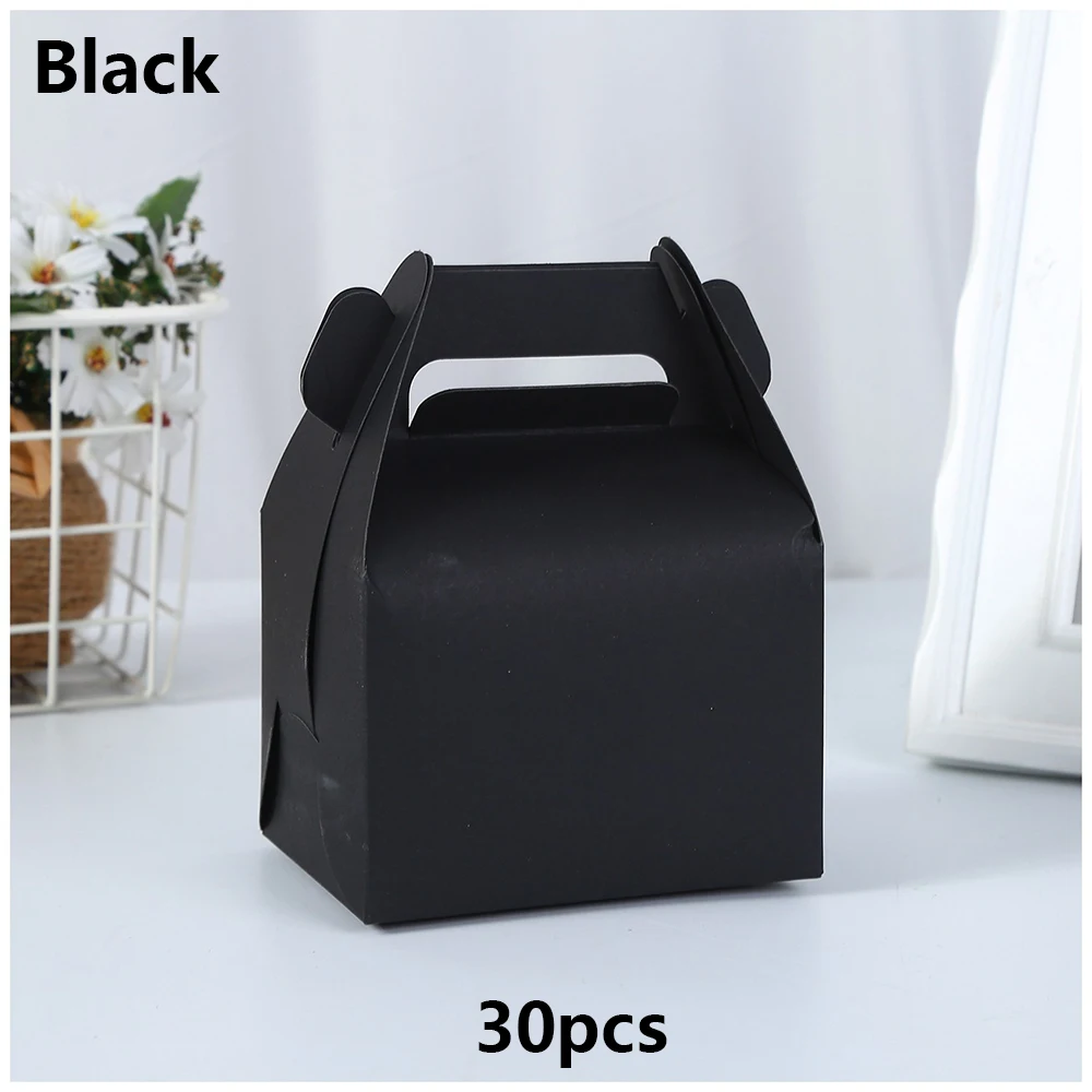 30 шт./лот сделай сам выпечка торт печенье натуральная коричневая белая коробка