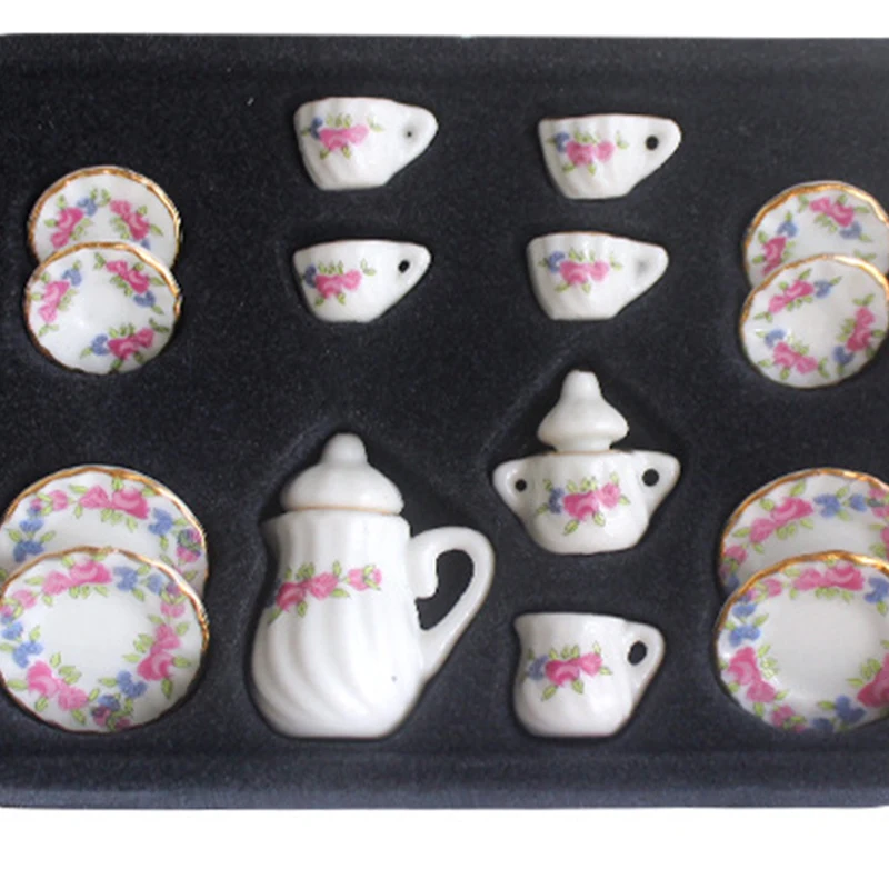Набор Мини чайных чашек миниатюрная столовая посуда для кукольного домика