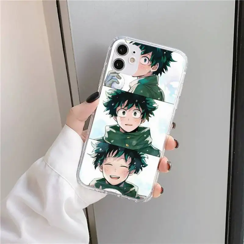 

My Hero Academia deku bakugou Boku Phone Case Transparent for iPhone 11 12 mini pro XS MAX 8 7 6 6S Plus X 5S SE 2020 XR