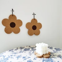 hanging flower insulated cork mat table mat hot sale fashion cute simple personality bowl mat coaster