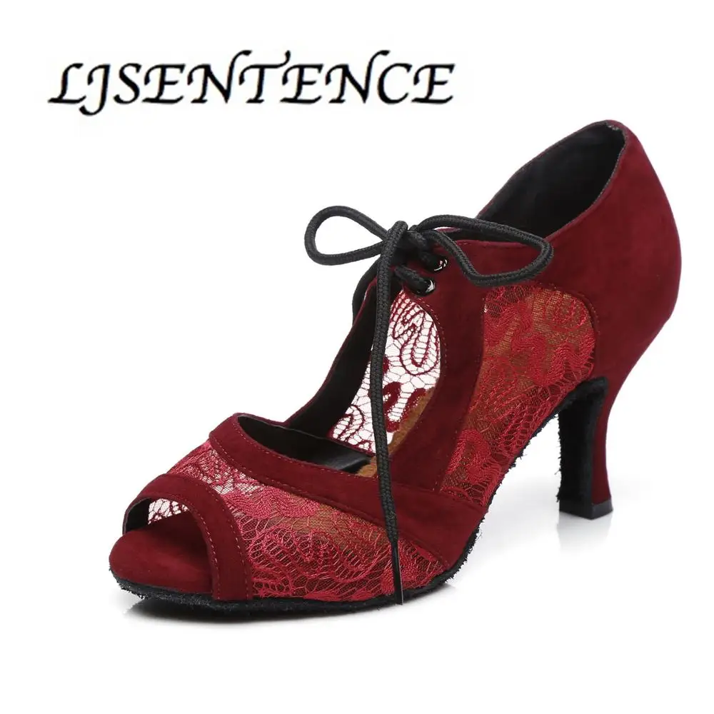 

Женские сетчатые туфли для латиноамериканских танцев, взрослые, Бальные, кизомба, Румба, сальса, танцевальные сапоги с мягкой подошвой, полн...