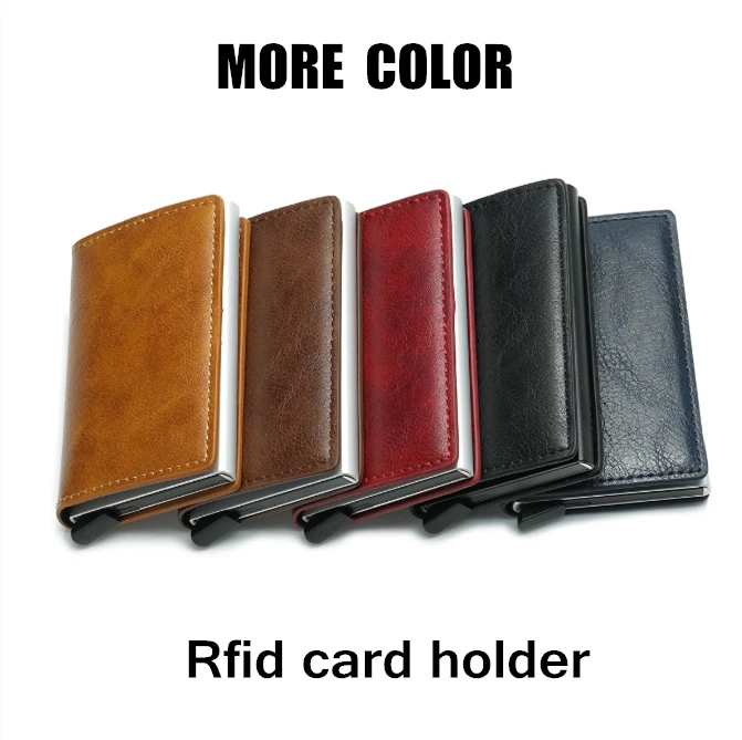 Мужские кошельки с держателем для Карт Rfid винтажный черный короткий кошелек