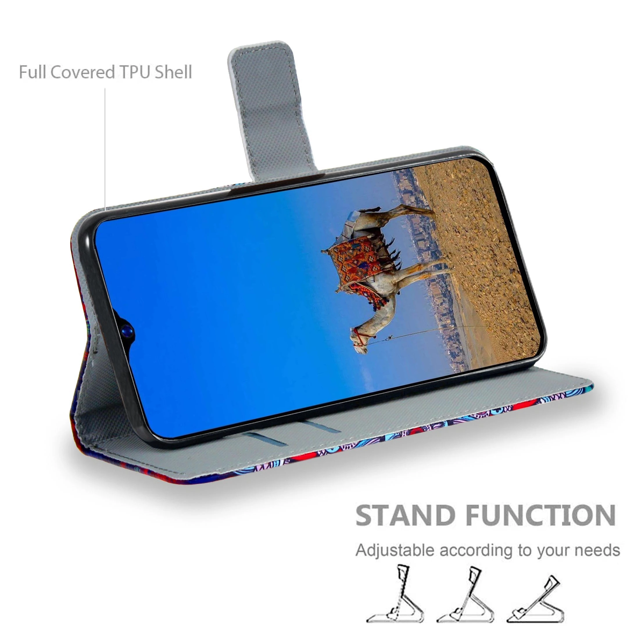 Кожаный чехол бумажник с рисунком Карманный для карт Motorola Moto G4 G5 G5S G6 G7 G8 G9 Plus Play Power