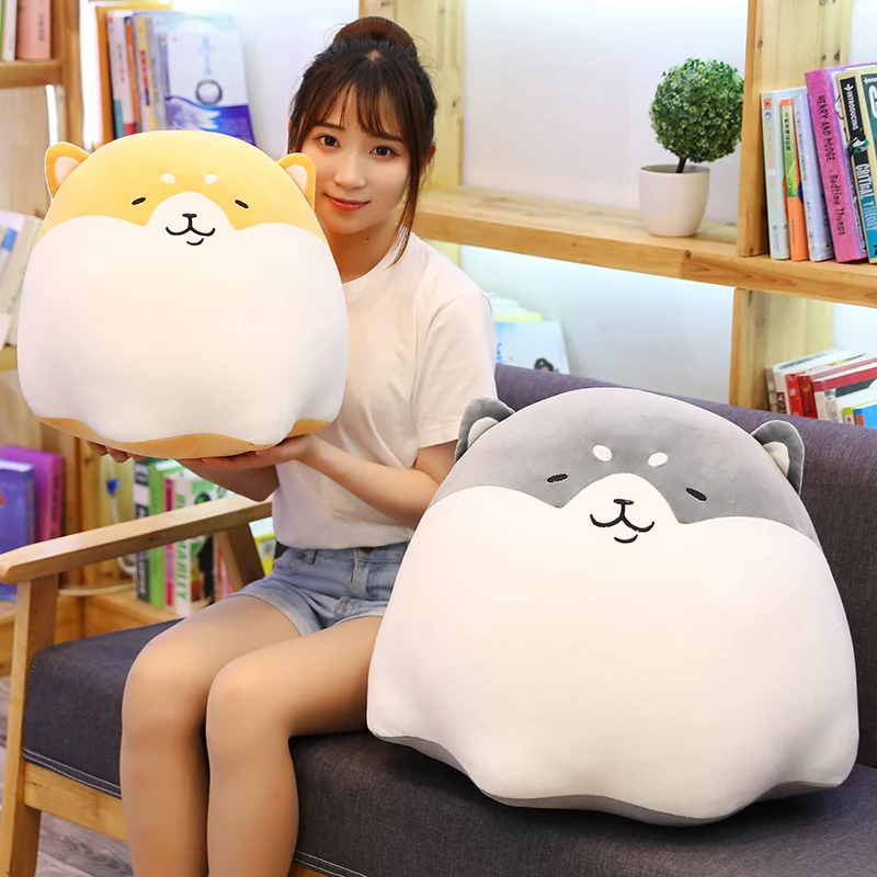 Creative Shiba Inu Plush Pillow Doll Round Corgi Toy Soft Stuffed Cushion Cartoon Animal Kids Upscale Gift | Игрушки и хобби