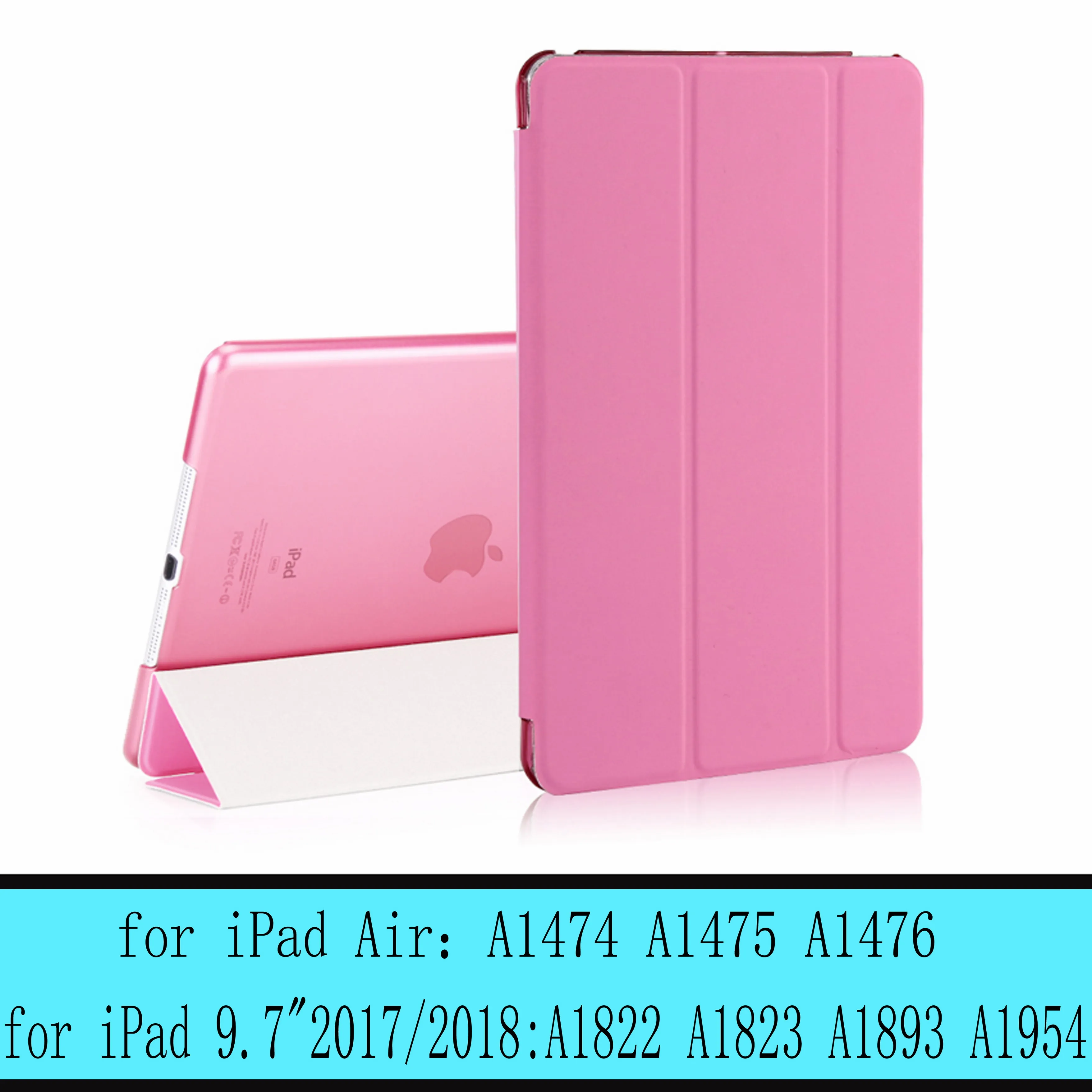 Чехол для iPad 9,7 6th Air 3 2 1 для iPad Pro 10,5 Pro 9,7 дюймов Smart sleep wake cover, для 9,7 дюймов прозрачный чехол - Цвет: pink-L-New9.7 Air