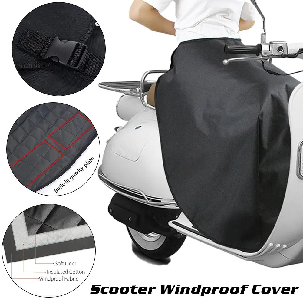 

Motorcycle Leg Lap Apron Cover With Handlebar Muffs Black Waterproof Windproof Covered Resist Cold Winter Warm Universal