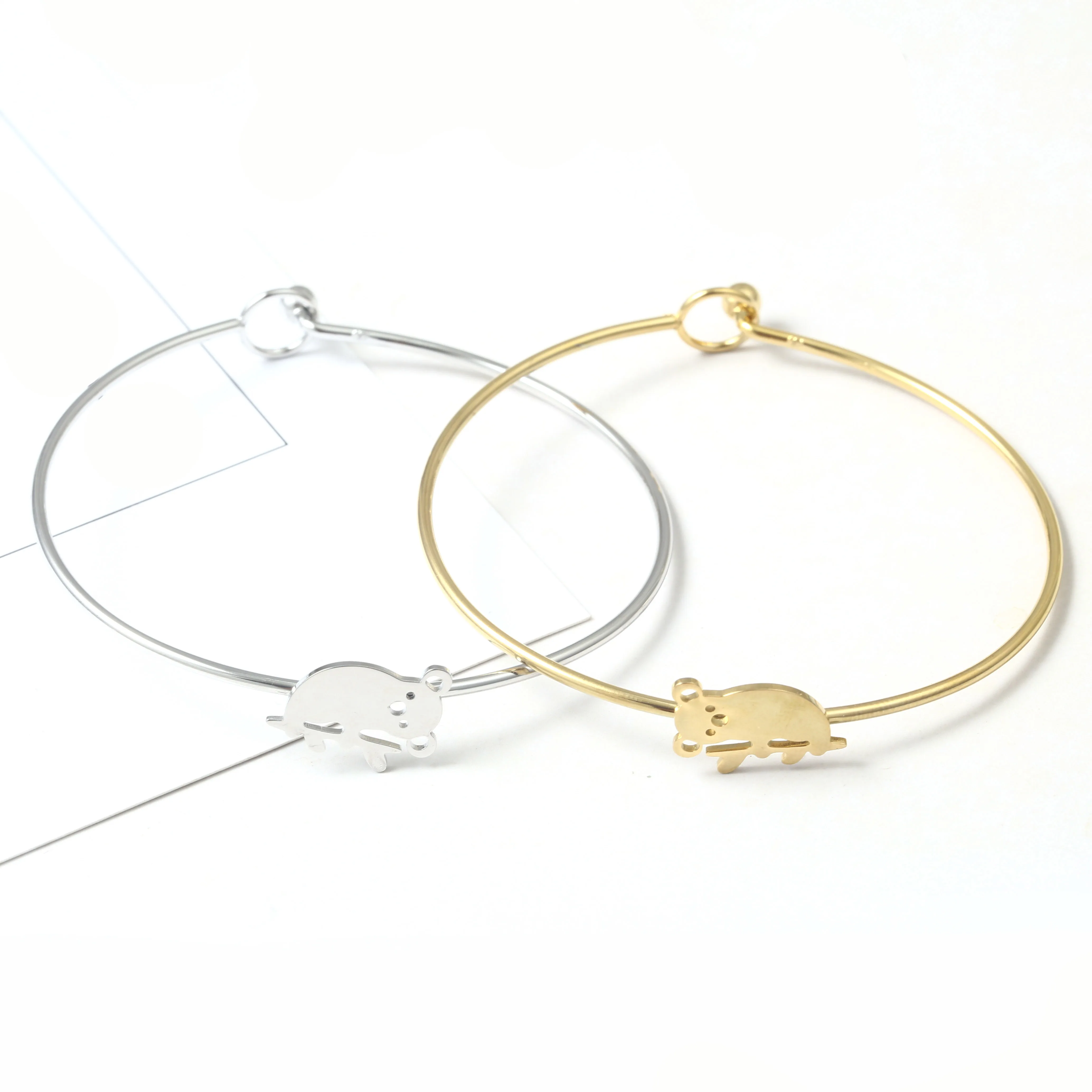 Женский браслет с животными из нержавеющей стали золотой Женские Ювелирные