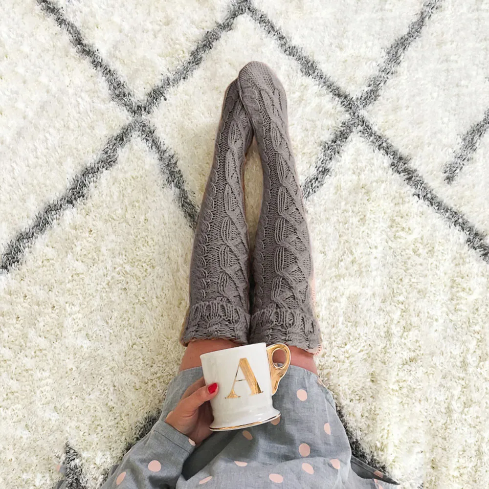 Женские гольфы выше колена для девочек Теплые из хлопка|Чулки| |