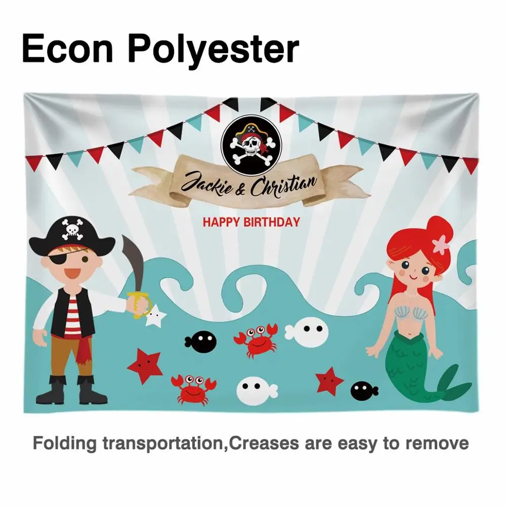 Allenjoy фона для фотосъемка пират маленькая Русалочка Ариэль happy 18 + День Рождения