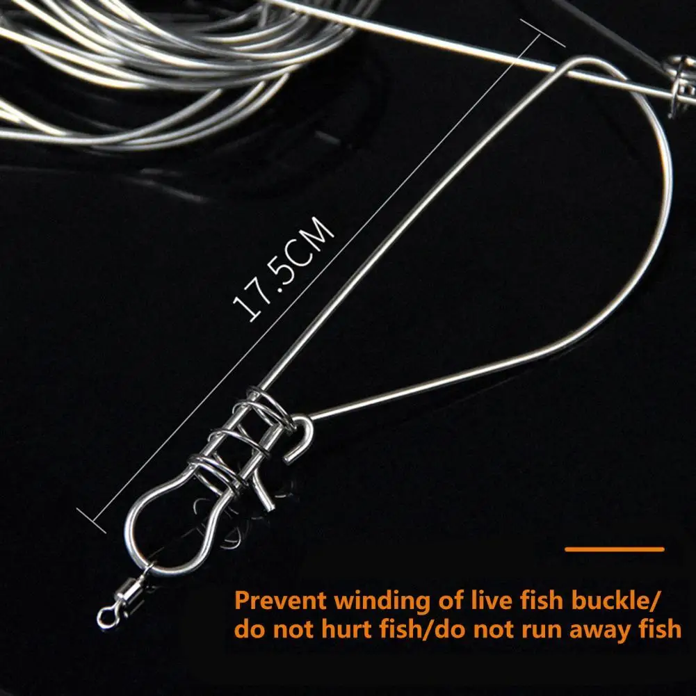 

Convenient 5Pcs Practical Anti Rust Locking Fish Buckle Reusable Live Fish Lock Solid for Fishing