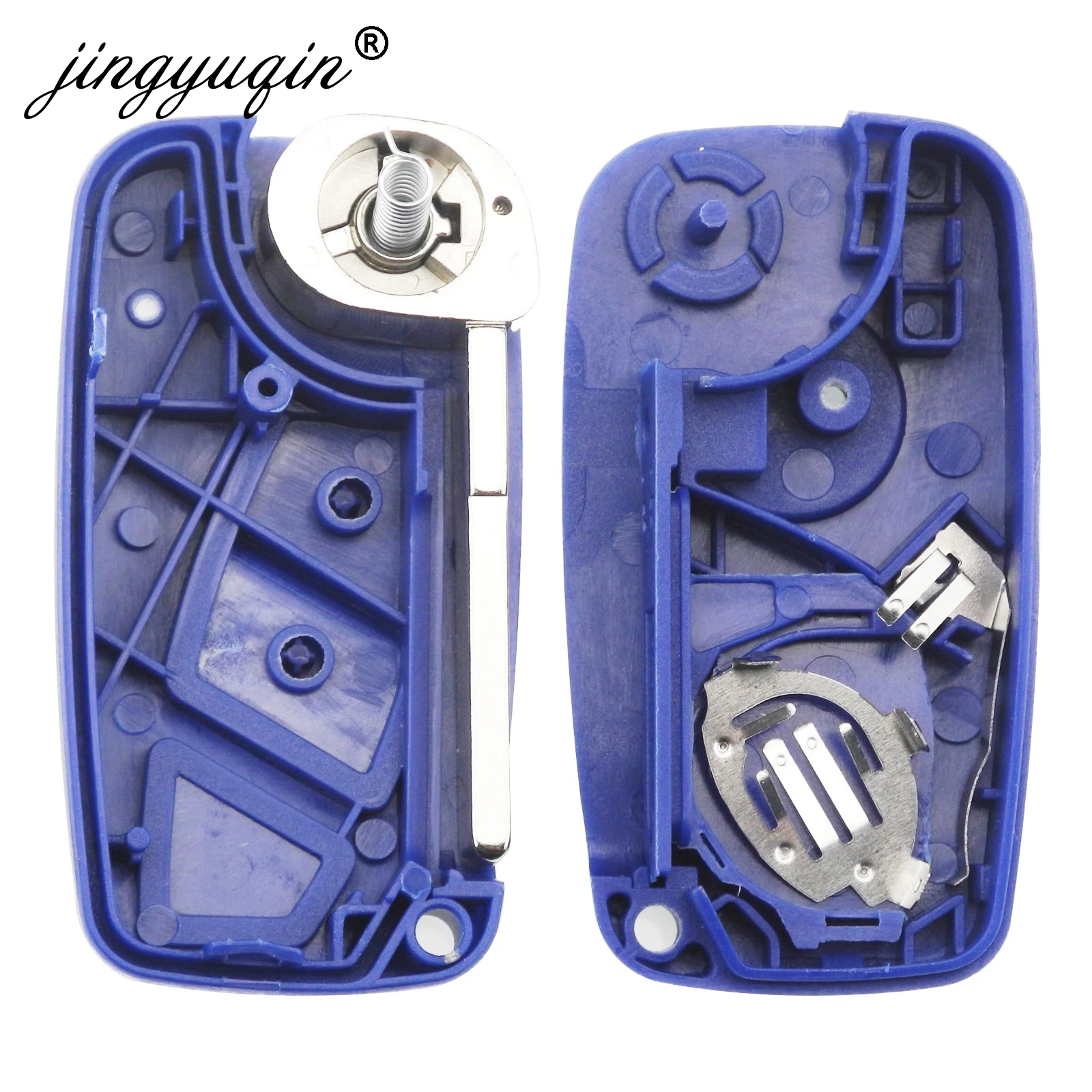 Jingyuqin 10 шт./лот синий брелок для ключей Fiat Panda Idea Punto Stilo Iveco 2/3 кнопочный