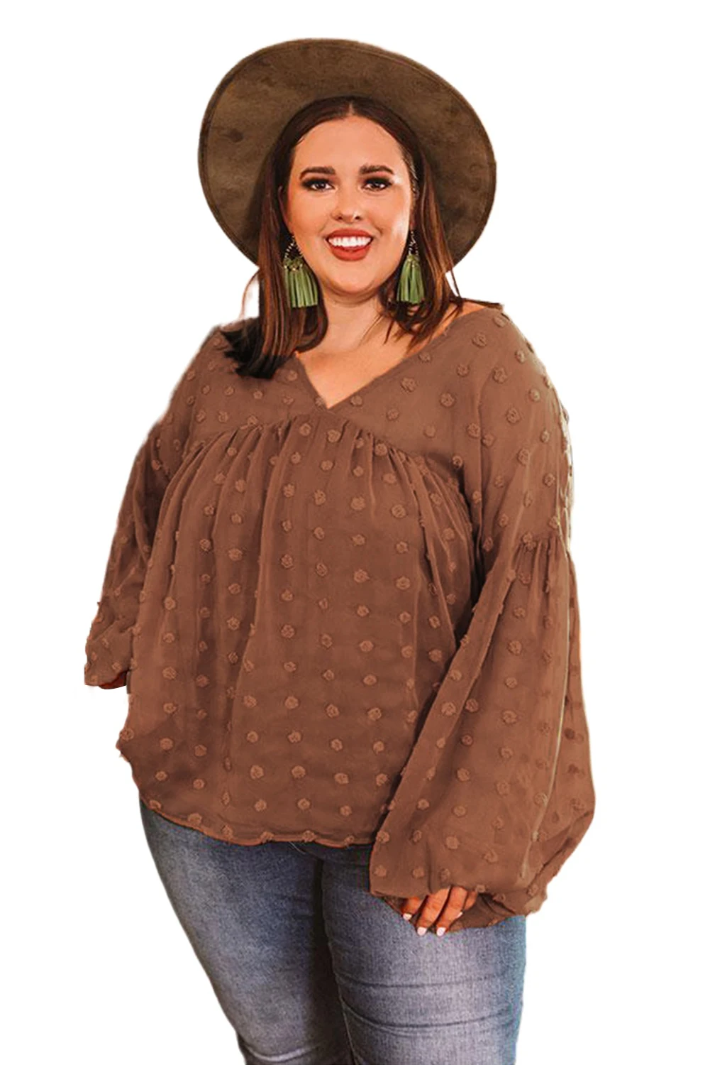 

Women Clothing Tops Blusas Feminina Camisas Mujer De Moda 2021 V Neck Lantern Sleeve Swiss Dot Plus Size Blouse 5XL Vetement