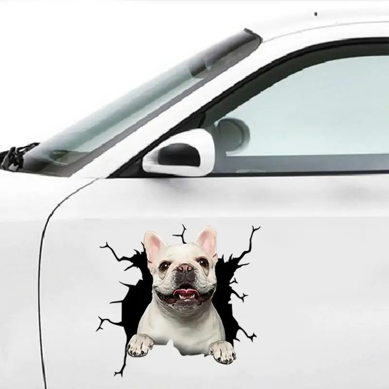 3D наклейка на автомобиль с изображением собак и трещин переключатель Настенная