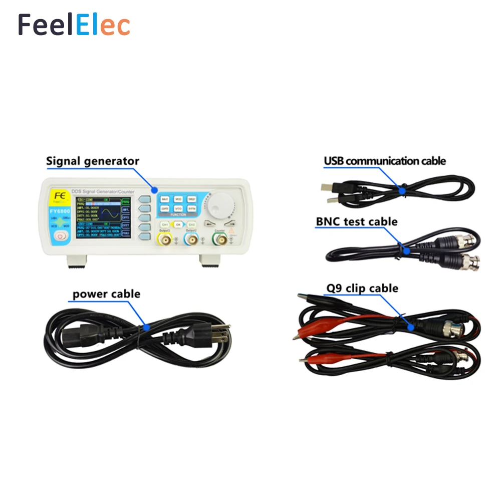 Feeltech FeelElec FY6800-60Mhz генератор сигналов прямого цифрового синтеза частоты |