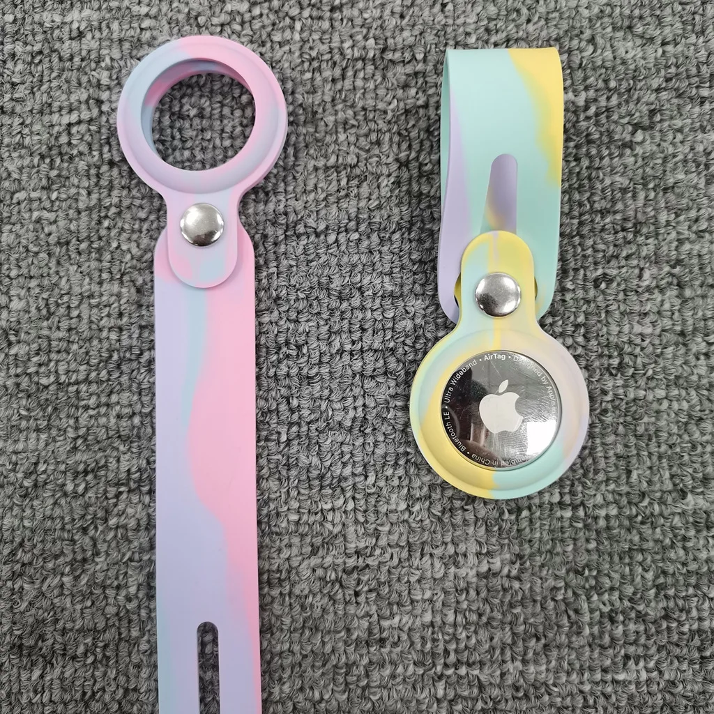 

Suitable for Apple AirTag Camouflage Silicone Protective Sleeve Airtags Locator Anti-lost Device Rainbow Silicone Sleeve on Sale