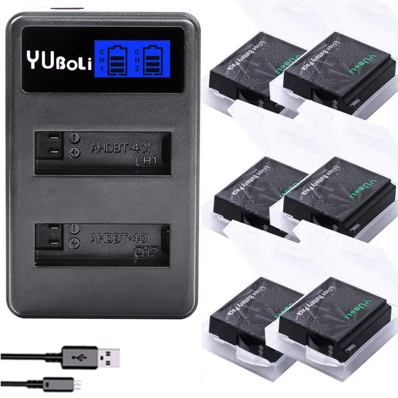 Аккумулятор для экшн камеры GoPro Hero4 Hero 4 + двойное зарядное устройство с ЖК