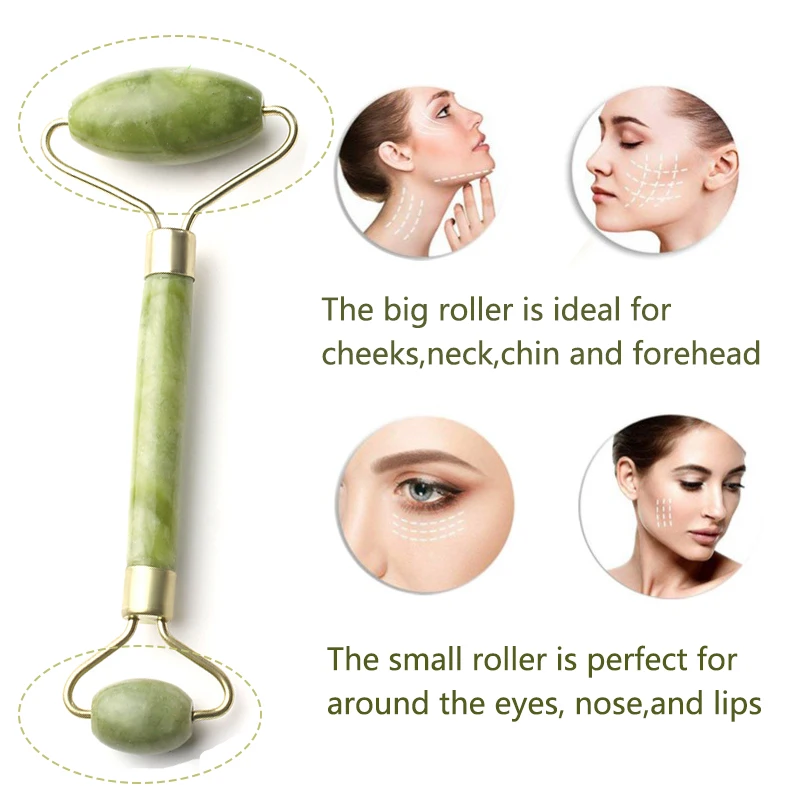 

Face Lift Massager Crystal Roller Facial Massage Relaxation Jade Roller Stone Natural Rose Quartz Beauty Slimming Skin Care Too
