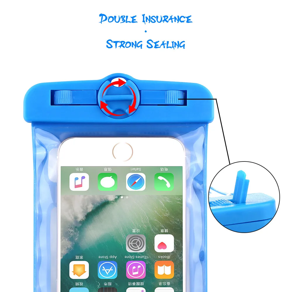 KISSCASE водонепроницаемый чехол для iPhone X 6 7 8 IPX8 мешок Seaside подводного плавания с