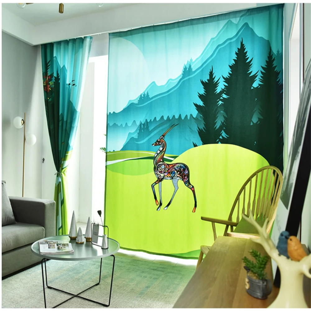 New curtains cute cartoon children's room boy girl bedroom study thickened full blackout | Дом и сад