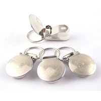 16mm silver lotus pattern pacifier clip round metal dummy snap suspender fastener sewing clip dummy clip for sewing clothes diy