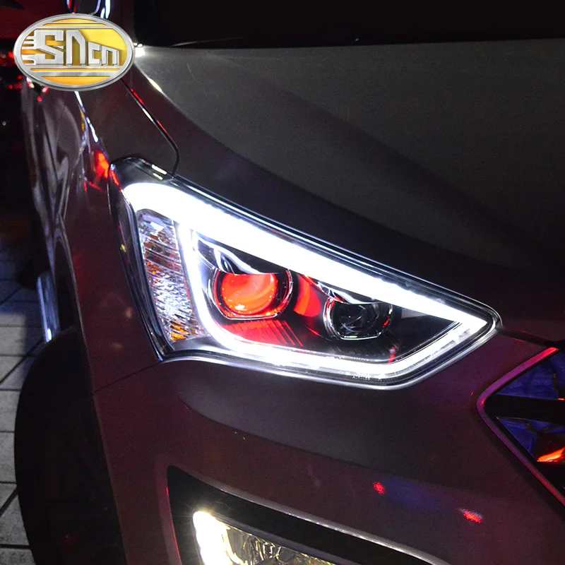 Автомобильный стильный светодиодный светильник для Hyundai Santa Fe IX45 2013 - 2015 DRL