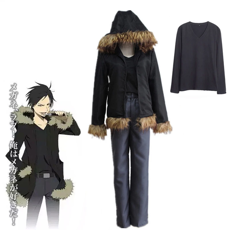 Durarara 3 Way стэндофф костюм Орихара Изая Косплей стоимость аниме взрослых мужчин Толстовка с длинными рукавами куртка мальчик DRCR зима теплый Свитшот