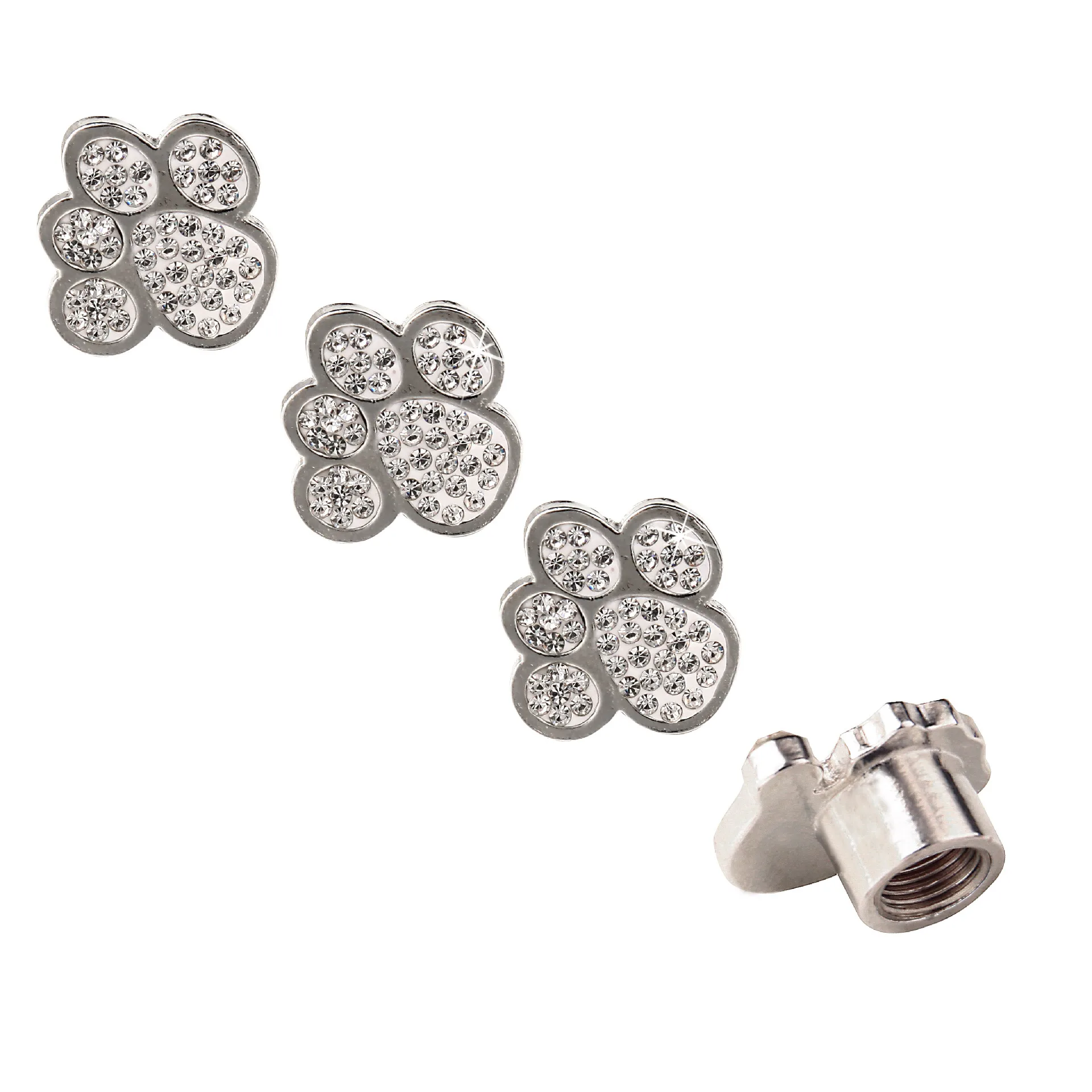 

Rhinestones Car Tire Valve Stem caps 4pcs Bolt-in Aluminum Theftproof valve caps Car Wheel Tires Valves Tyre Stem Air Caps