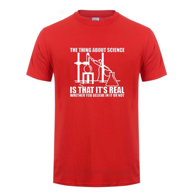 Настоящая наука считаем химическое исследование печать футболки для мужчин