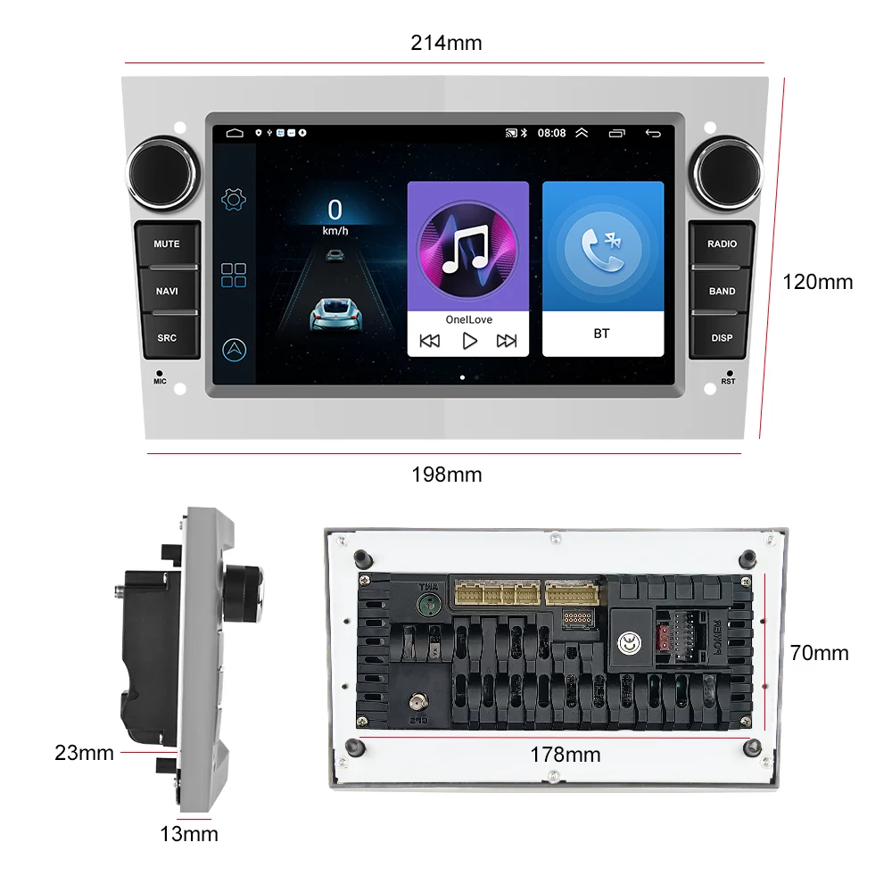 Автомагнитола Podofo мультимедийный плеер на Android 10 0 с GPS для Opel Astra Vauxhall Vectra Antara Zafira b