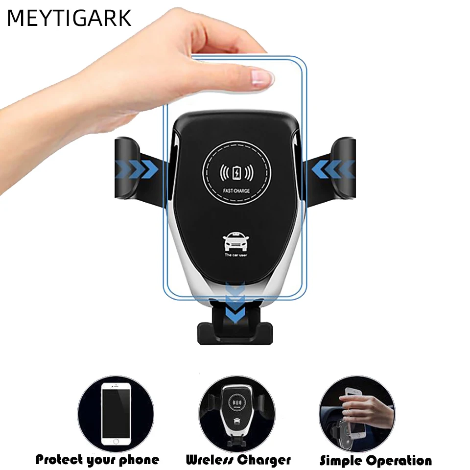 10 Вт Автомобильный держатель для телефона с беспроводным зарядным устройством
