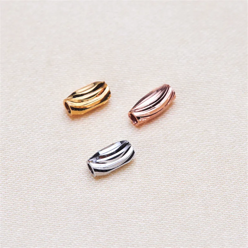 

High Quality 100PCS 18K Gold Plated Connecting pipe jewelry for bracelet&necklace making 18K Gold jewelry Findings