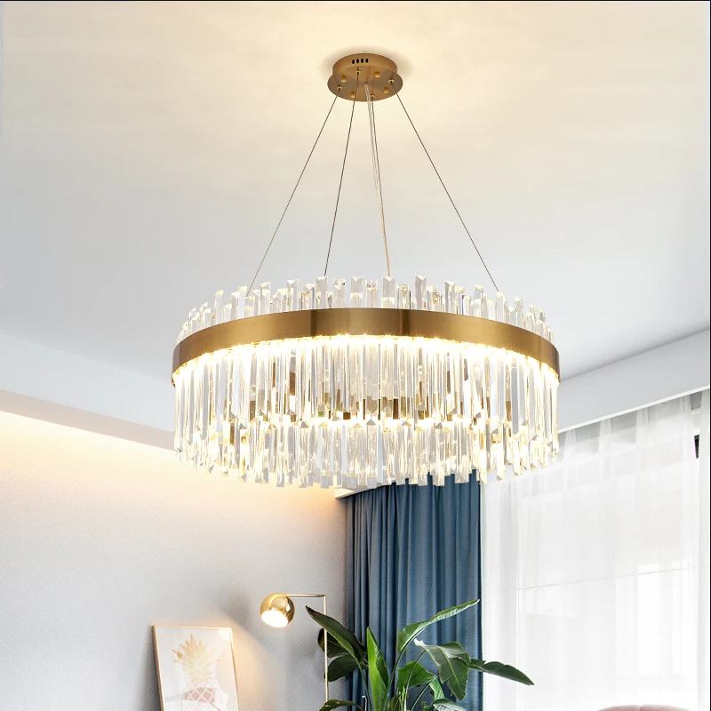 

Modern Lustre Crystal Led Pendant Light Living Room Decor Led Pendant Chandelier Lighting Luminaire Bedroom Hanging Lamp Fixture