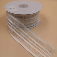 38mm wire edge ribbon white organza for birthday decoration chirstmas gift diy wrapping 25yards n1018
