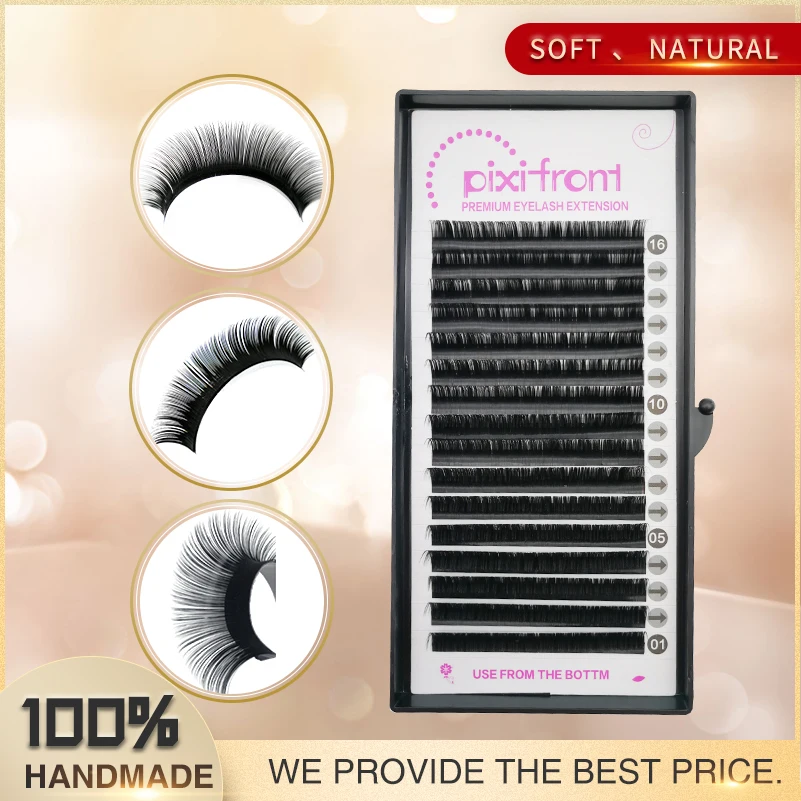 1 лоток накладные ресницы шелковые норковые для наращивания высококачественные