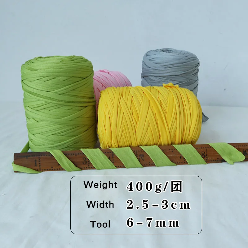 400 г плотная хлопчатобумажная трикотажная пряжа для вязания крючком футболка