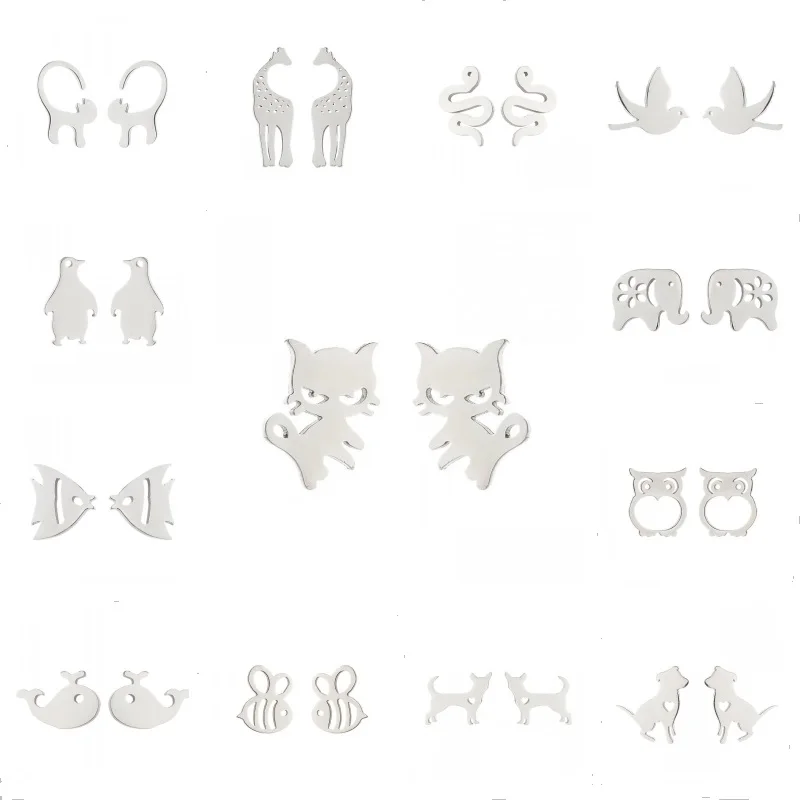 

MEYRROYU 2021 New Small Earrings Creative Personality Small Animal Stud Earrings Ladies Fashion Jewelry Gifts Wholesale