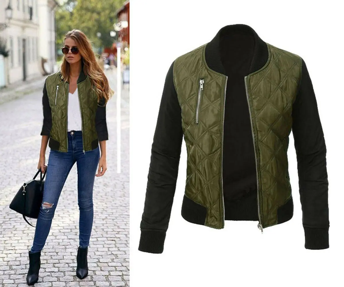 Повседневная осенне-зимняя женская куртка с длинным рукавом в стиле пэчворк