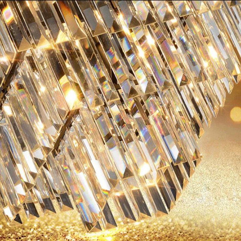 

Jmmxiuz led living room lamp square crystal lamp ceiling lamp modern minimalist bedroom restaurant atmospheric chandelier