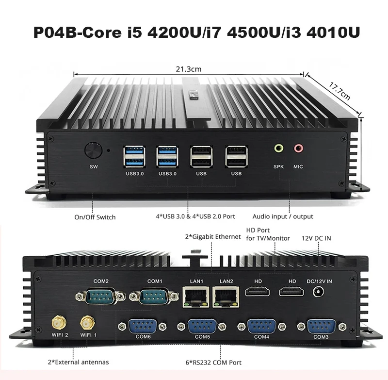 Online Intel Core I5 8250u Quad Core Minipc Dual Nuc I7 5500U Windows 10 Linux Industrielle Computer COM HDMI VGA J1900 Dünne Client