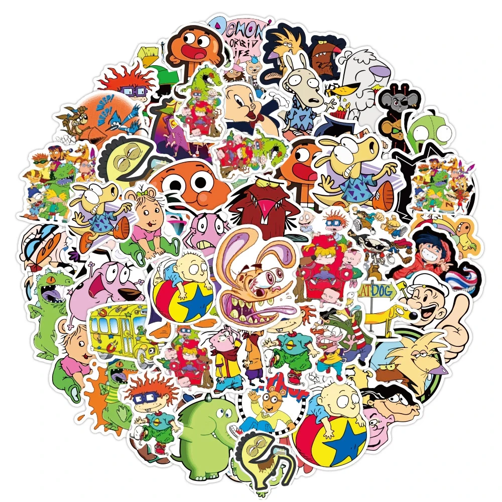 103050pcsset mixed classic cartoon anime stickers skateboard laptop guitar suitcase car graffiti sticker decal kid toy gift free global shipping