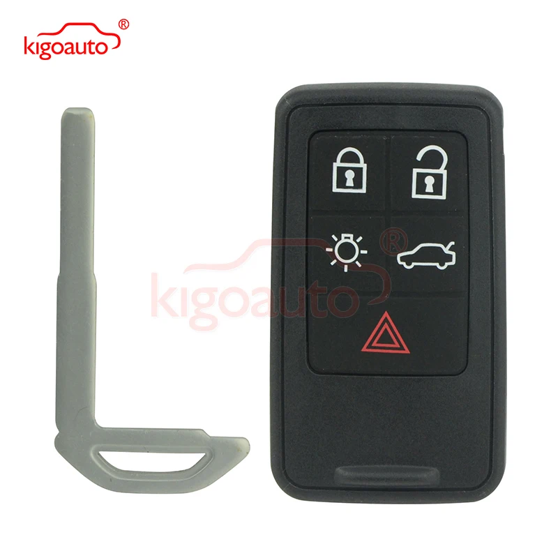 KR55WK49264 смарт-ключ чехол в виде ракушки 5 Кнопка для Volvo 2007 2008 2009 2010 2011 XC70 V70 XC60 S80 S60 kigoauto