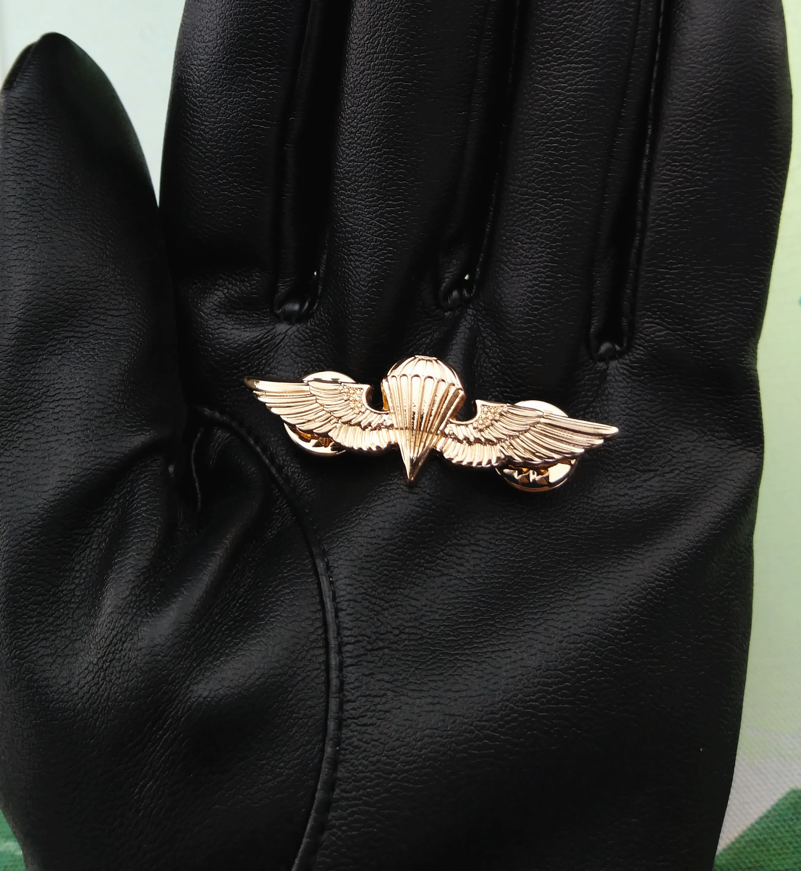 WWII США воздушный парашютный десантный колпачок значок шпильки США WW2 Insignia военный Cockade Pin
