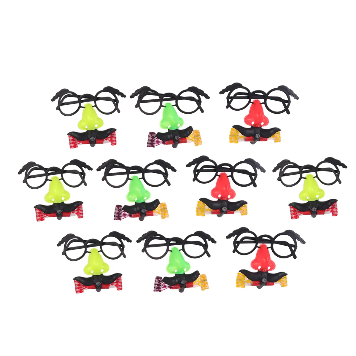 

10Pcs Funny Blowing Dragon Whistles Cartoon Big Nose Glasses Brithday Party Cheer Blowout Whistles (Size Rondom Color)
