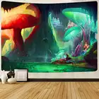 Гобелен под заказ, грибы, лес, психоделическая морская Медуза, искусство, настенные подвесные гобелены для гостиной, для дома и общежития Decor