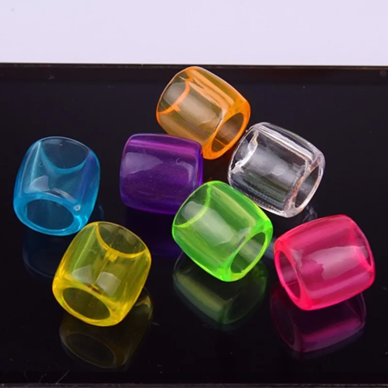 20 шт Пластиковые Красочные прозрачные вязанные крючком Детские косички для